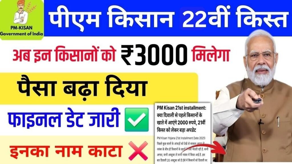 Pm Kisan 22th installment Date 2026